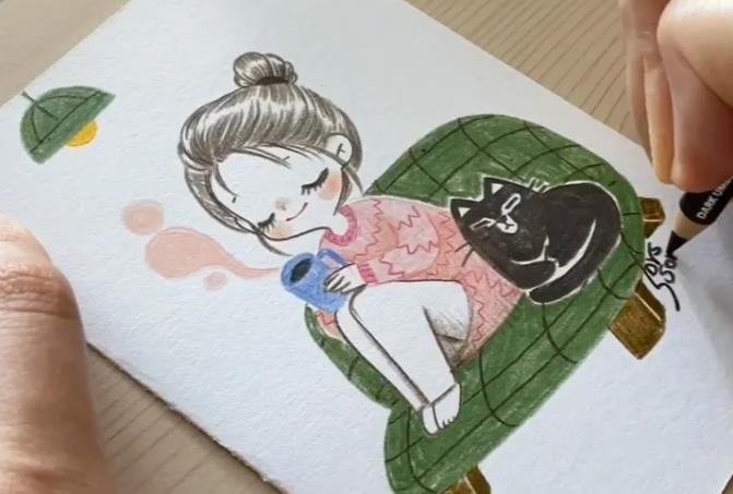 美女插畫師的Q版彩鉛畫,治愈系畫風讓10萬人愛上手繪 美女插畫師的Q版彩鉛畫,治愈系畫風讓10萬人愛上手繪