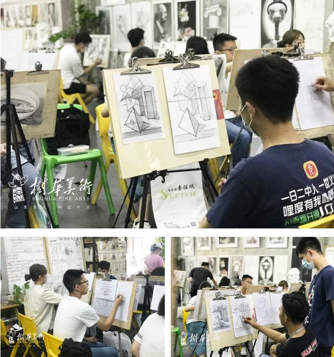 廣州樹華美術(shù)培訓(xùn)班成人部建筑加試全員通過